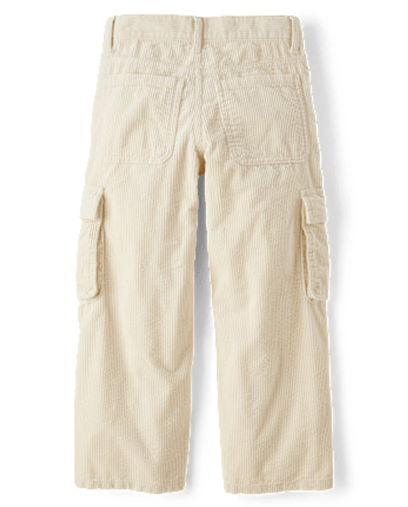 Kids Corduroy Baggy Cargo Pants
