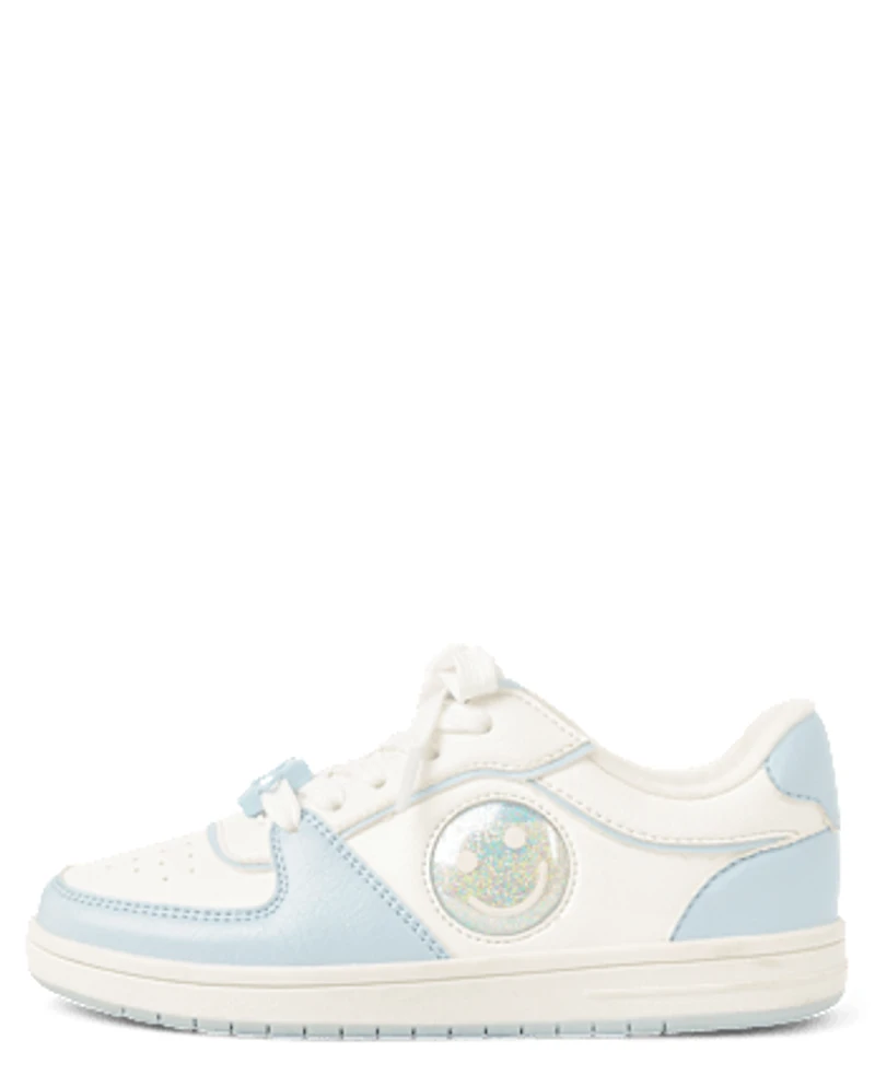 Girls Shakey Happy Face Low Top Sneakers