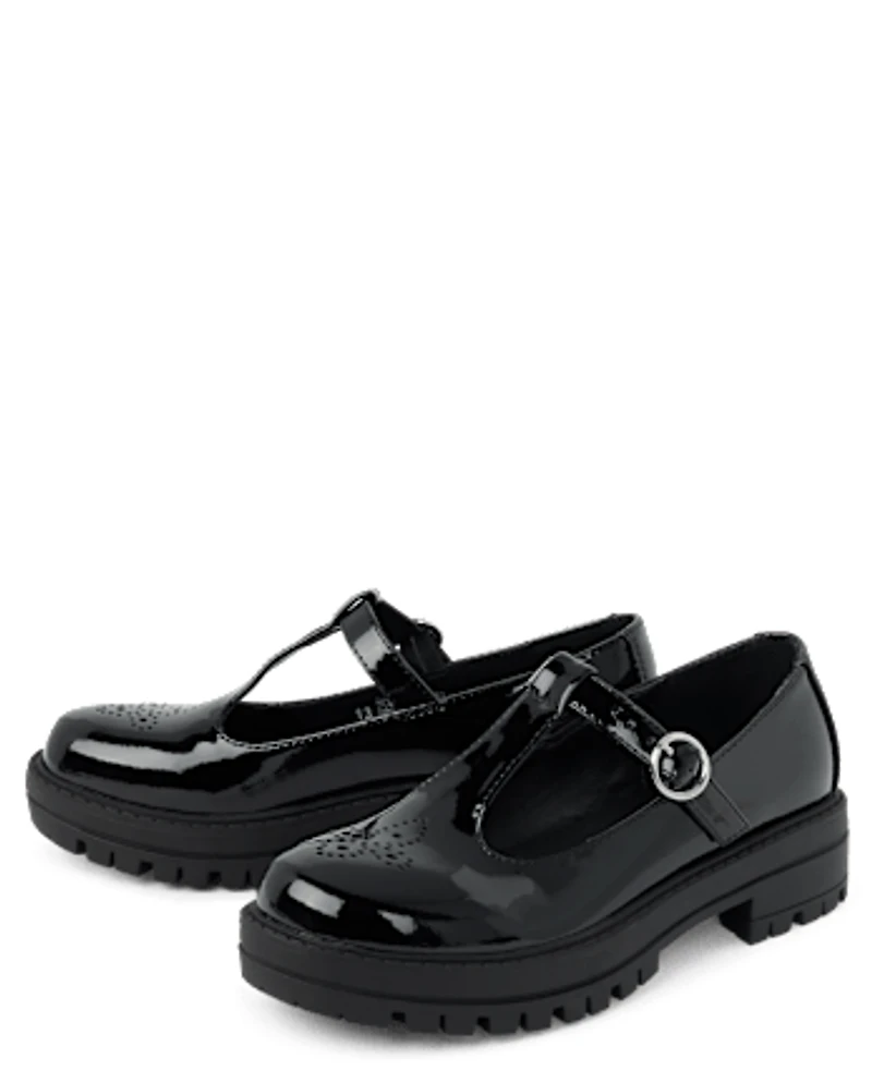 Girls T-Strap Platform Mary Jane Shoes
