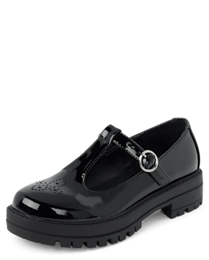 Girls T-Strap Platform Mary Jane Shoes