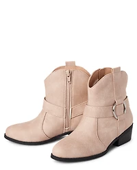 Girls Ankle Cowgirl Boots