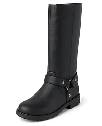 Girls Tall Moto Boots