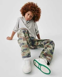 Kids Contrast Cuff Mid Top Sneakers