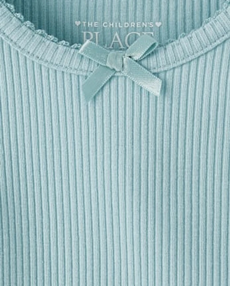 Baby And Toddler Girls Ribbed Tee