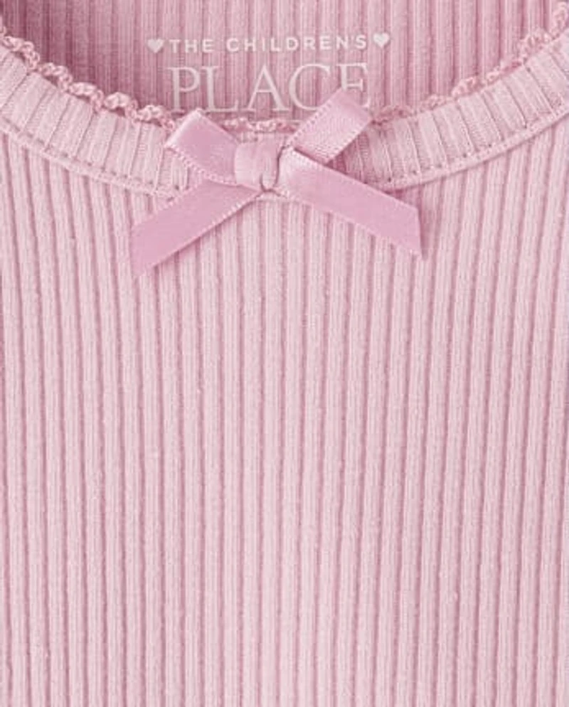 Baby And Toddler Girls Ribbed Tee