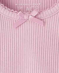 Baby And Toddler Girls Ribbed Tee