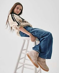 Girls Wedge High Top Sneakers