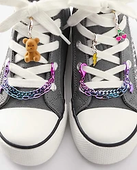 Girls Rhinestone Heart High Top Sneakers