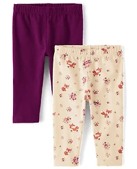 Baby Girls Fox Leggings 2-Pack