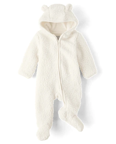 Baby Bear Sherpa Microfleece Lined Bunting