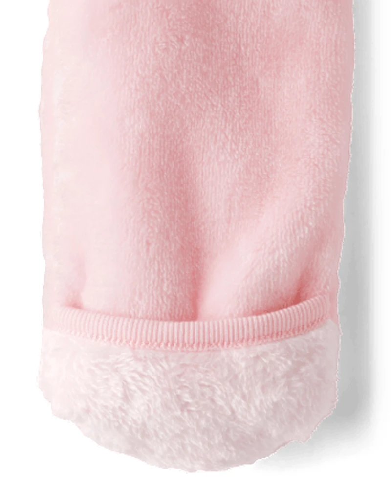 Baby Girls Faux Fur Microfleece Lined Bunting
