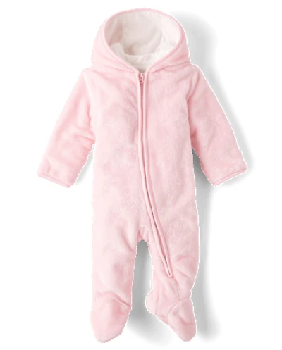 Baby Girls Faux Fur Microfleece Lined Bunting