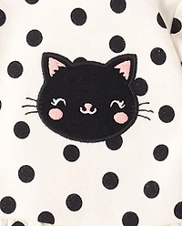 Baby Girls Applique Cat 3-Piece Outfit Set