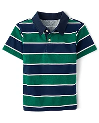 Boys Striped Soft Jersey Polo