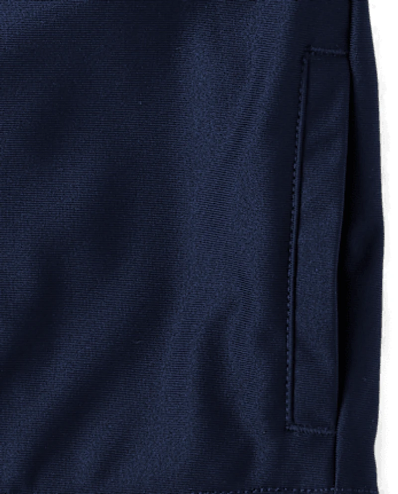 Kids Embroidered Patch Zip Up Track Jacket