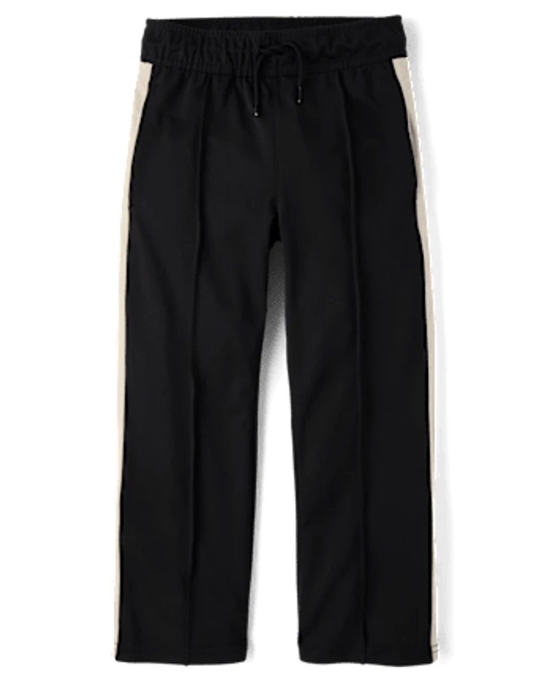 Kids Side Stripe Wide Leg Track Pants