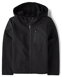 Boys Cozy Tech Zip Up Hoodie