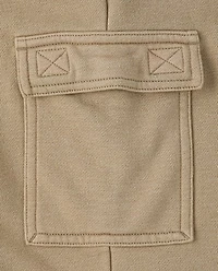 Kids Garment Dyed Premium Fleece Loose Cargo Pants