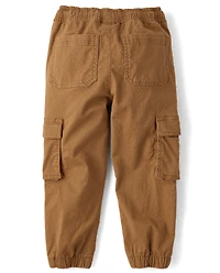Boys Stretch Pull On Cargo Jogger Pants