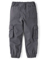 Boys Stretch Pull On Cargo Jogger Pants