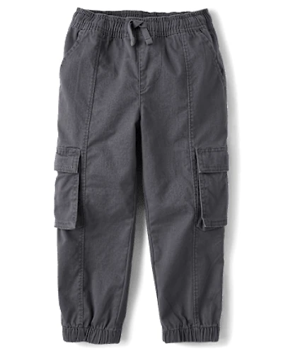 Boys Stretch Pull On Cargo Jogger Pants