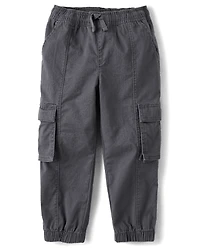 Boys Stretch Pull On Cargo Jogger Pants