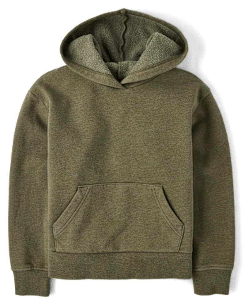 Kids Garment Dyed Premium Fleece Hoodie