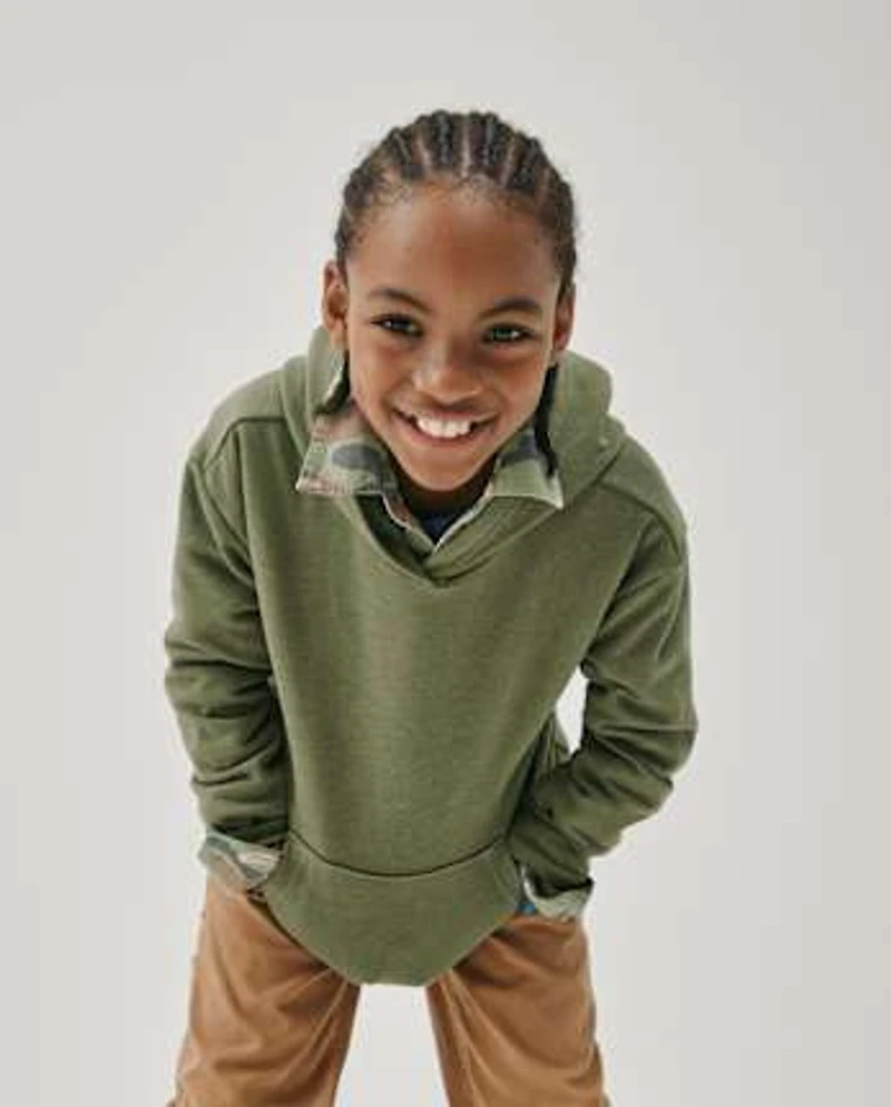 Kids Garment Dyed Premium Fleece Hoodie