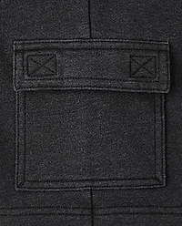 Kids Garment Dyed Premium Fleece Cargo Shorts