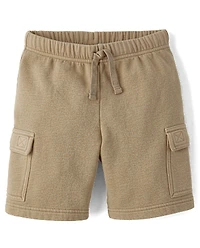 Kids Garment Dyed Premium Fleece Cargo Shorts