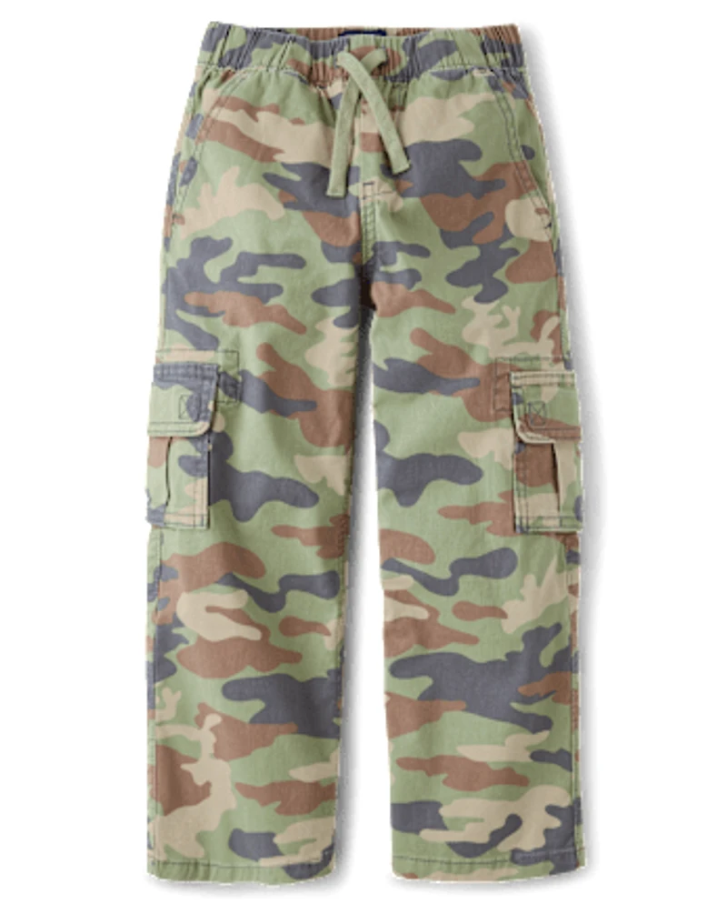 Kids Wide Leg Pull On Cargo Pants