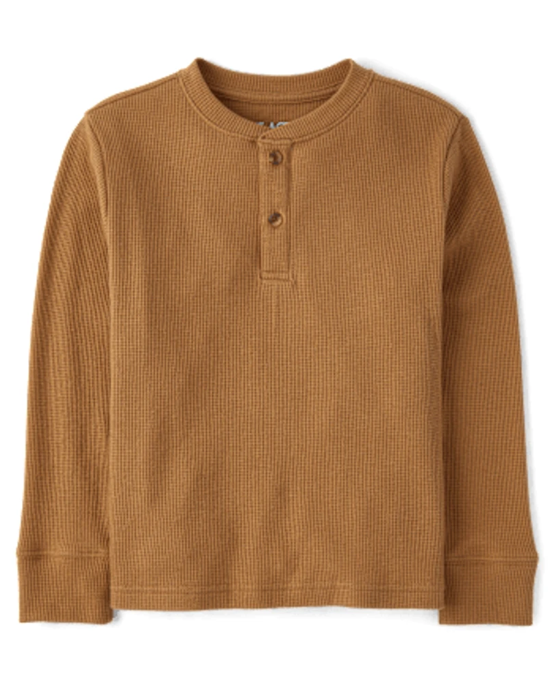 Boys Thermal Henley Top