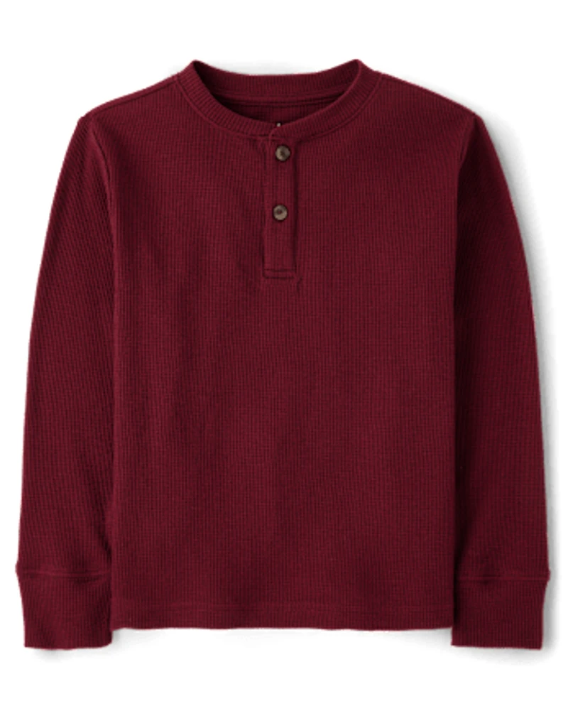Boys Thermal Henley Top