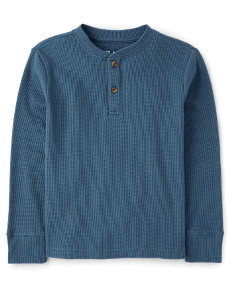 Boys Thermal Henley Top
