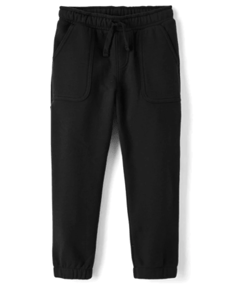 Boys Premium Fleece Loose Carpenter Jogger Pants