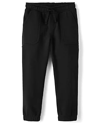 Boys Premium Fleece Loose Carpenter Jogger Pants