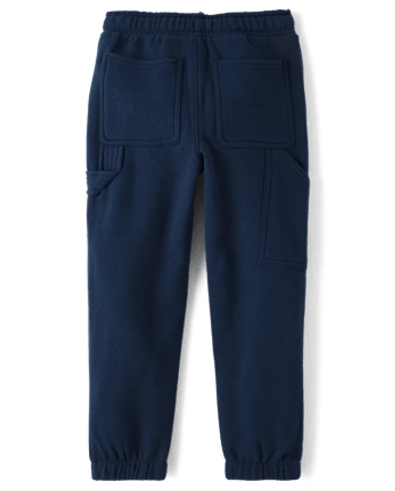Boys Premium Fleece Loose Carpenter Jogger Pants