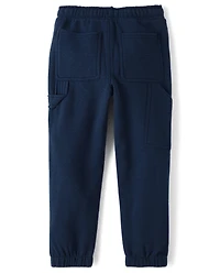 Boys Premium Fleece Loose Carpenter Jogger Pants