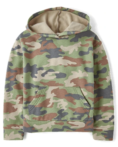 Kids Camo Premium Fleece Hoodie