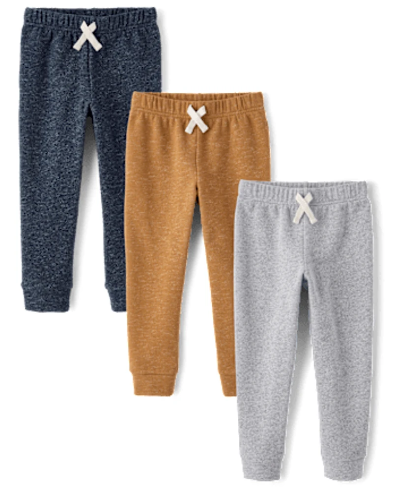 Baby And Toddler Fleece Jogger Pants 3-Pack