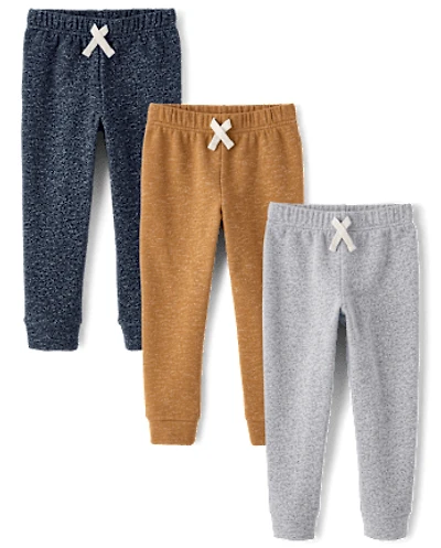 Baby And Toddler Fleece Jogger Pants 3-Pack