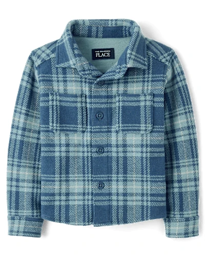 Baby And Toddler Plaid Luxe Cozy Knit Button Up Shirt