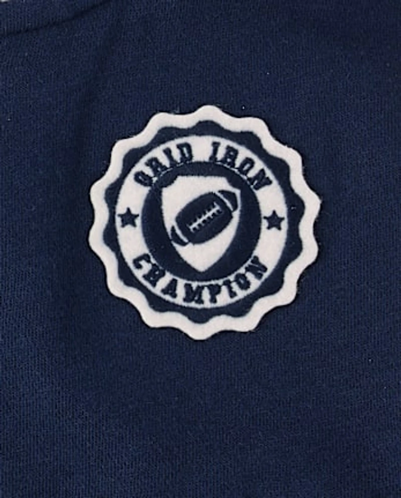 Toddler Varsity Patch Premium Fleece Bomber Jacket