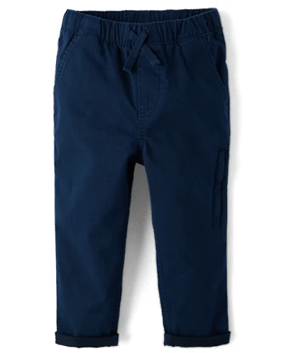 Baby And Toddler Roll Cuff Pull On Chino Pants