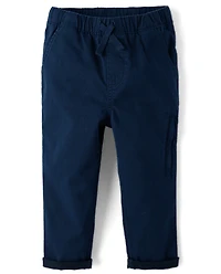 Baby And Toddler Roll Cuff Pull On Chino Pants