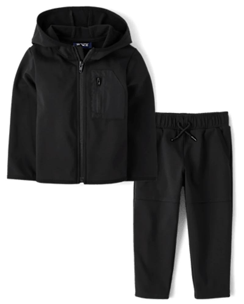 Baby And Toddler Boys Cozy Tech 2-Piece Outfit Set