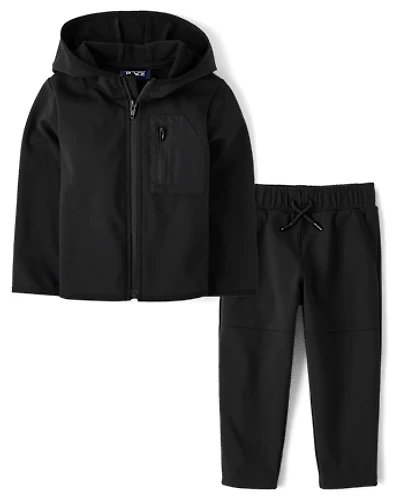 Baby And Toddler Boys Cozy Tech 2-Piece Outfit Set