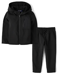 Baby And Toddler Boys Cozy Tech 2-Piece Outfit Set