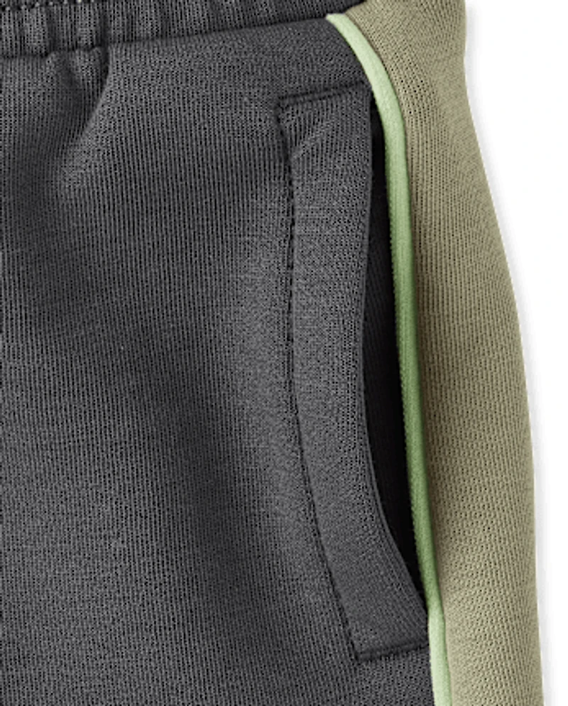 Baby And Toddler Boys Colorblock Scuba 2-Piece Outfit Set