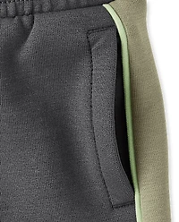 Baby And Toddler Boys Colorblock Scuba 2-Piece Outfit Set